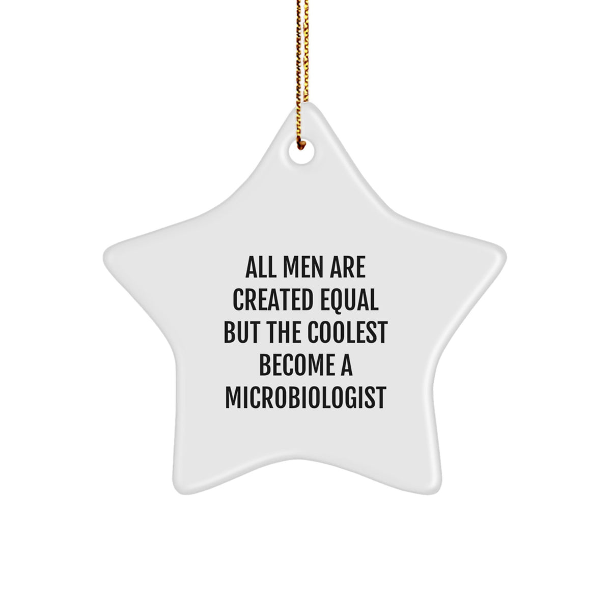 Funny Microbiologist Star Ornaments for Christmas Unique Gifts from Friends to Men, Unique Star Shaped Decorations for Home Office - Image 1