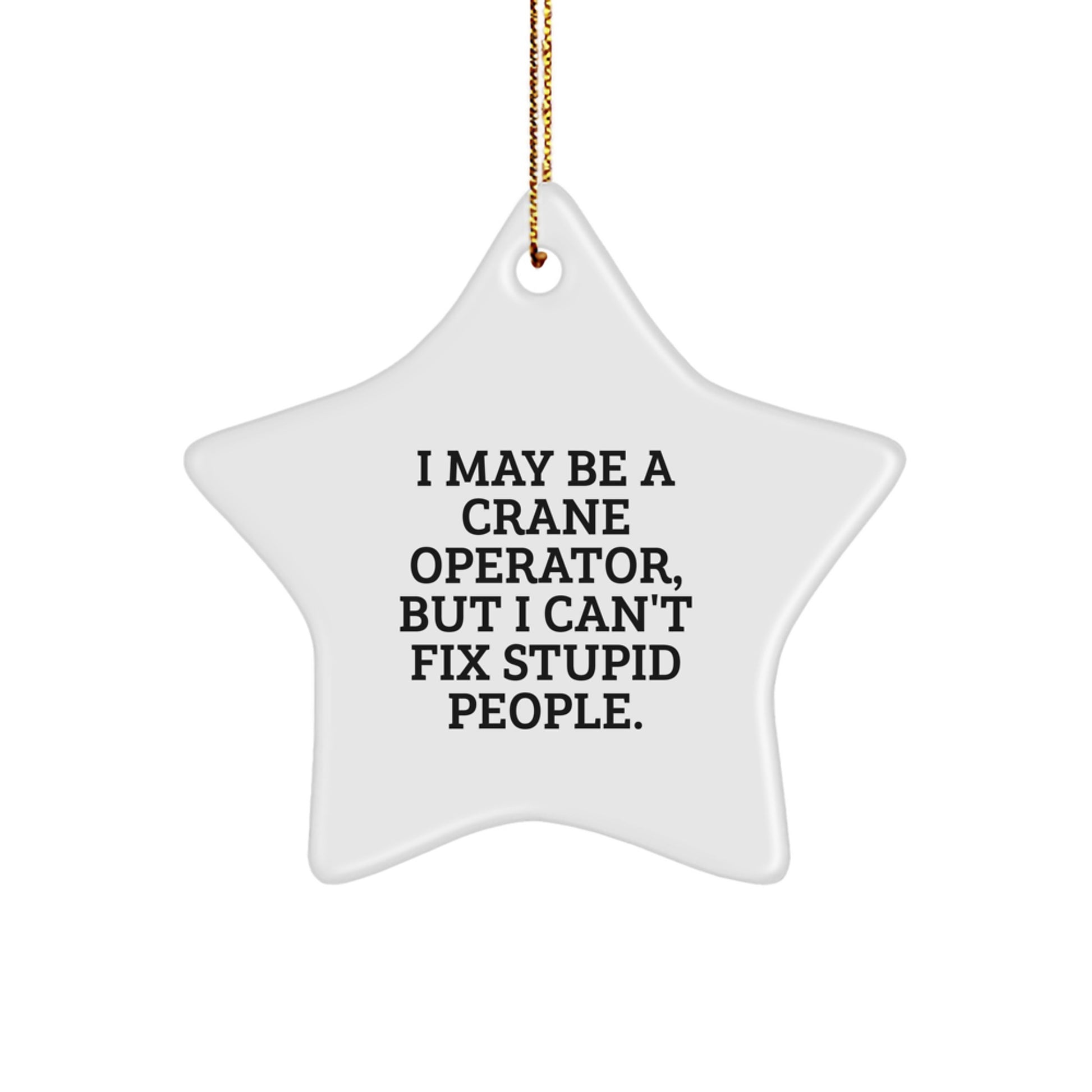 Christmas Gift Crane Operator Star Ornament for Her Present - Image 1