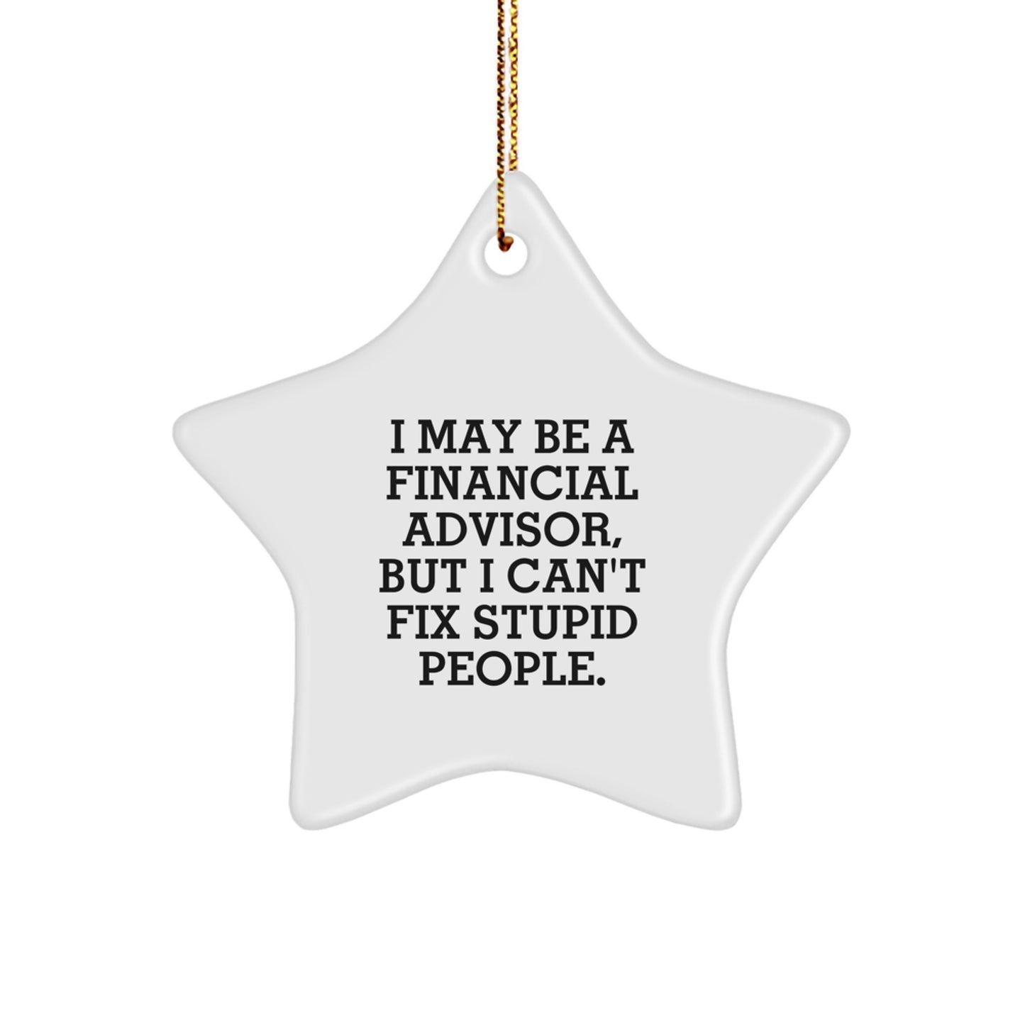 Funny Financial Advisor Gifts from Friends for Men Women Christmas Unique Star Ornaments with I May Be A Financial Advisor - Image 1