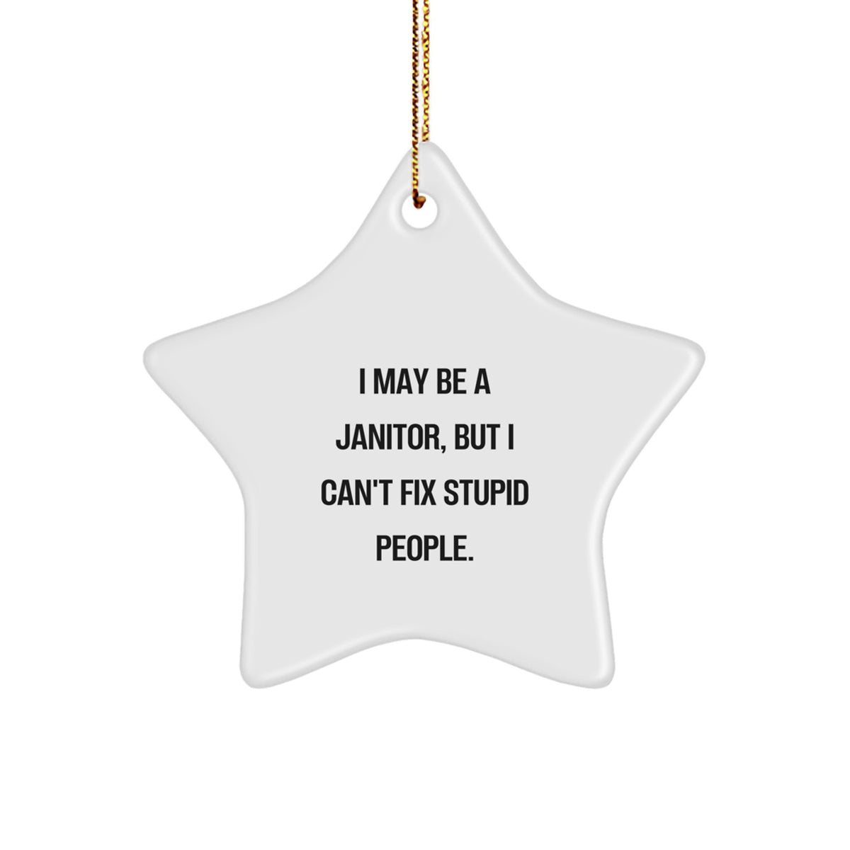Christmas Ornament Gift Witty Janitor Present for Her - I May Be A - Image 1