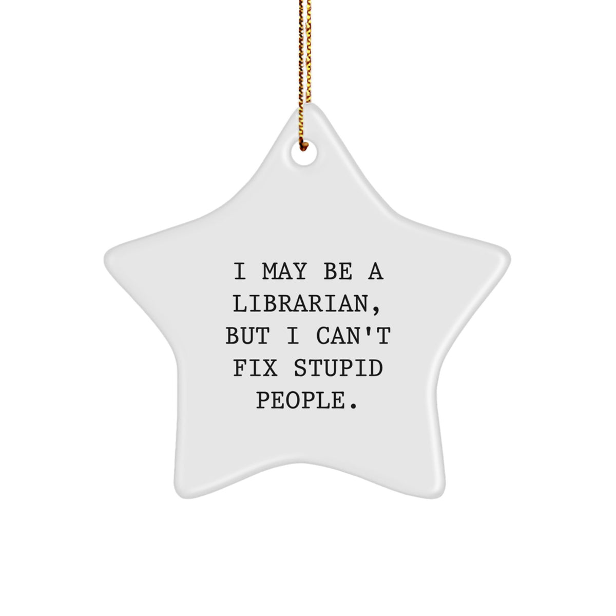 Librarian Star Ornament Keepsake for Him Holiday Christmas Gift - Image 1