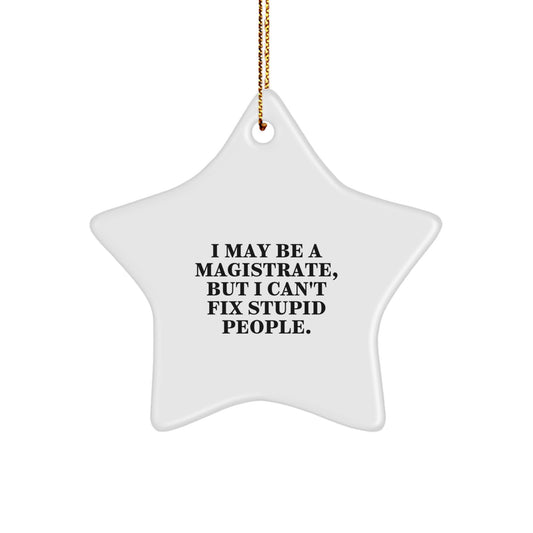 Magistrate Star Ornament Keepsake for Him Christmas Gift - Image 1