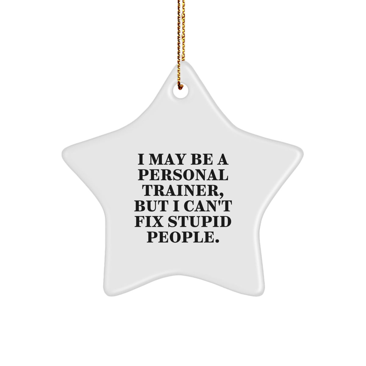 Christmas Gift Funny Personal Trainer Ornament for Her - I May Be A - Image 1