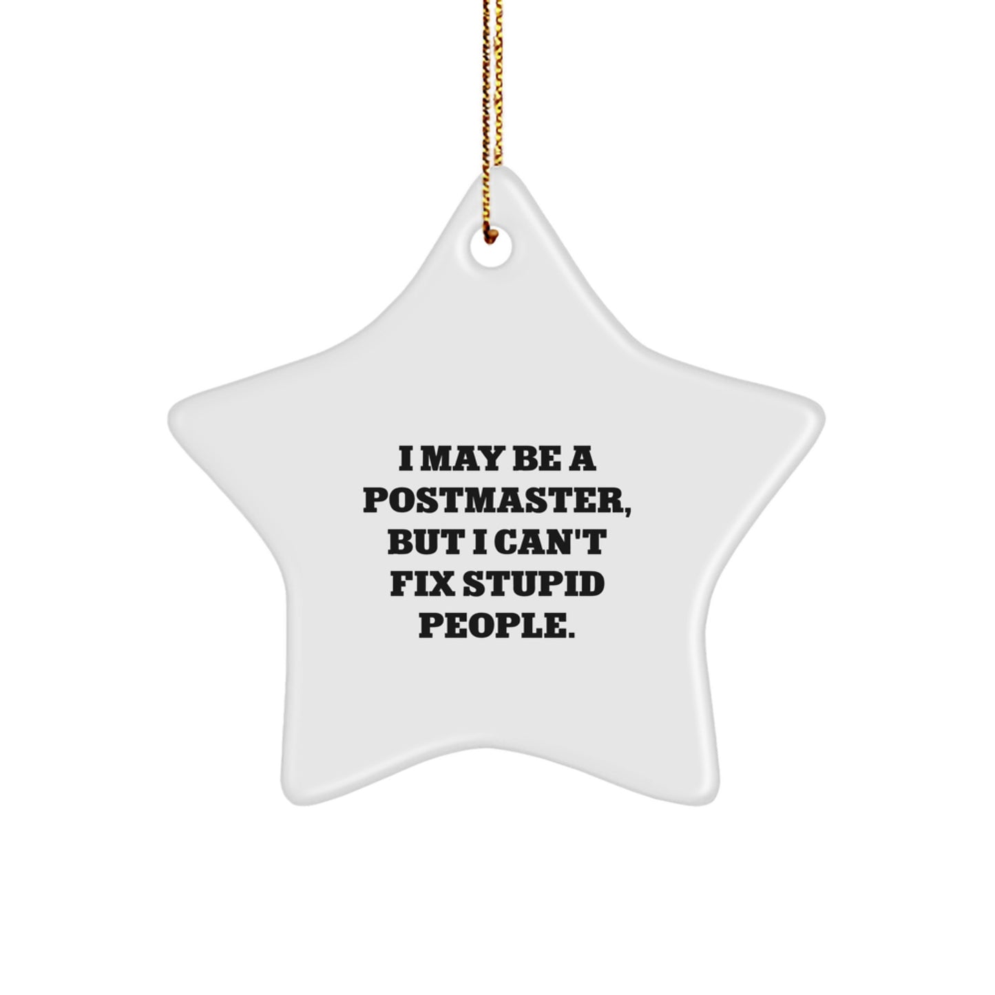 Funny Postmaster Star Ornament Gifts from Friends, Unique Christmas Unique Gifts for Postmaster Men - Image 1