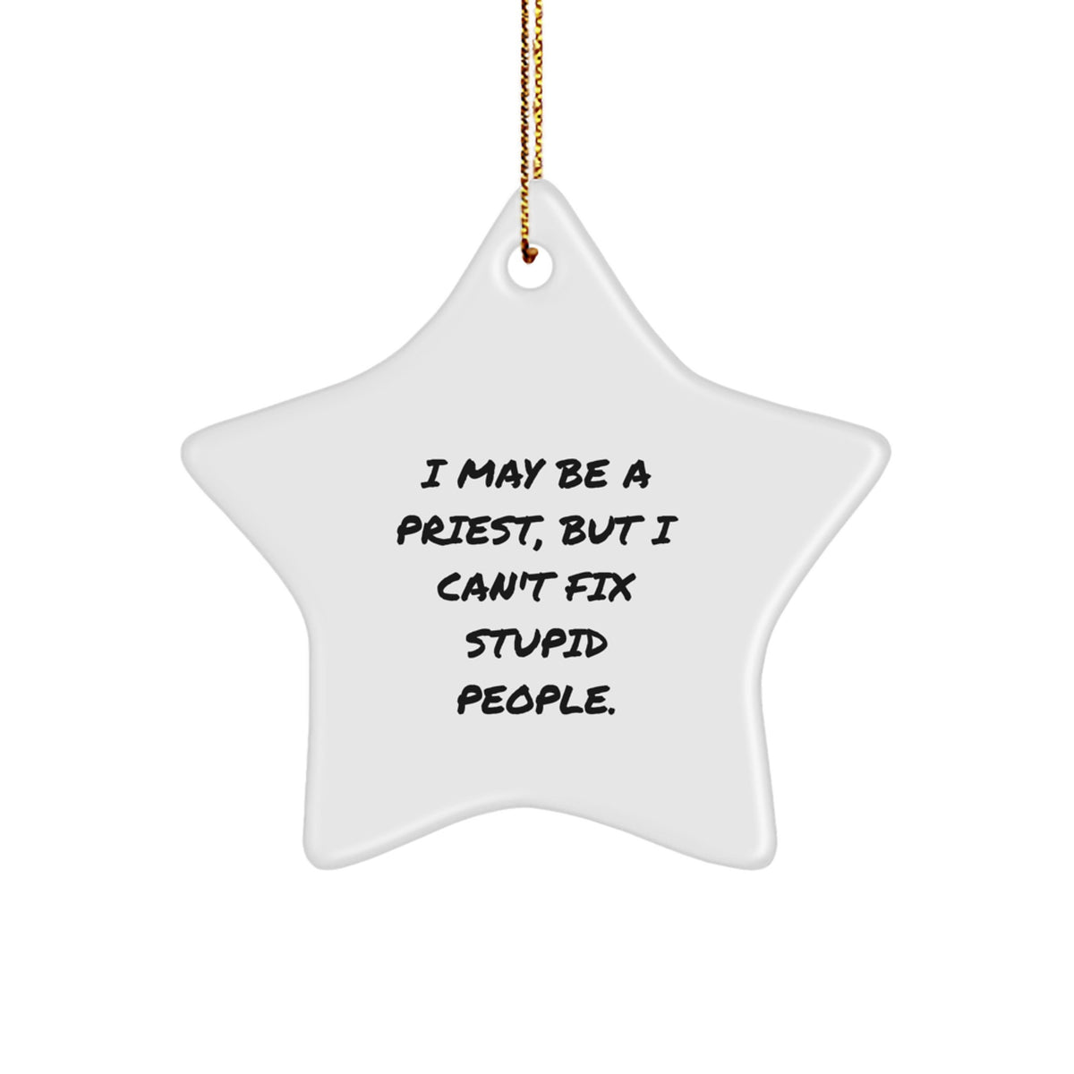 Priest Star Ornament Idea for Coworkers Christmas Holiday Gift - Image 1