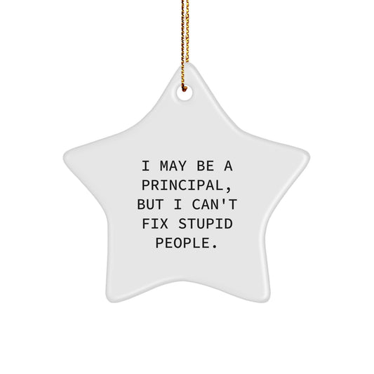 Funny Principal Star Ornament Gifts for Principal from Men, Women, Coworkers, Family, Friends, Unique Christmas Unique Gifts - Image 1