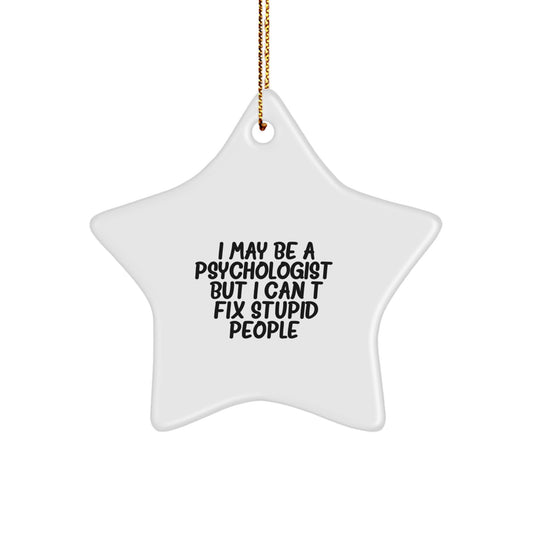 Witty Psychologist Novelty Christmas Ornament for Friends Gift - Image 1