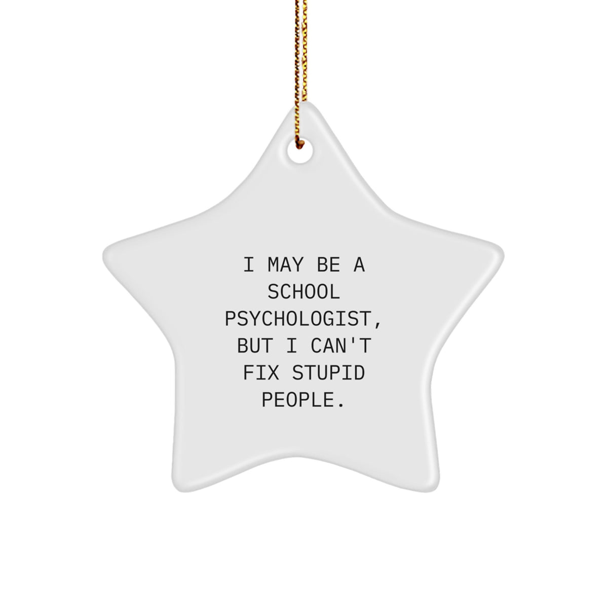 Christmas Unique Gift Surprise School Psychologist Star Ornament for Teens - Image 1