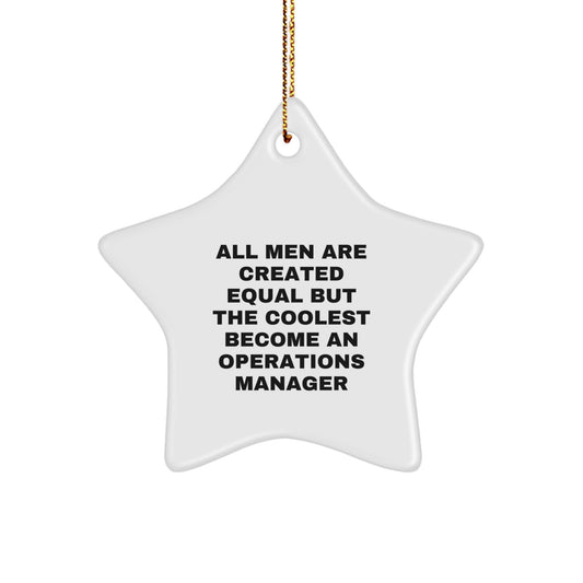 Funny Operations Manager Star Ornaments for Friends Gifts from Men for Christmas Unique Gifts - Image 1