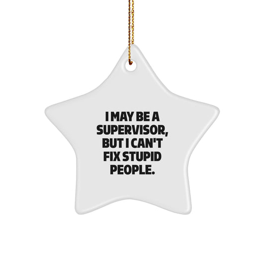 Christmas Gift for Her Supervisor Star Ornament Present - Image 1