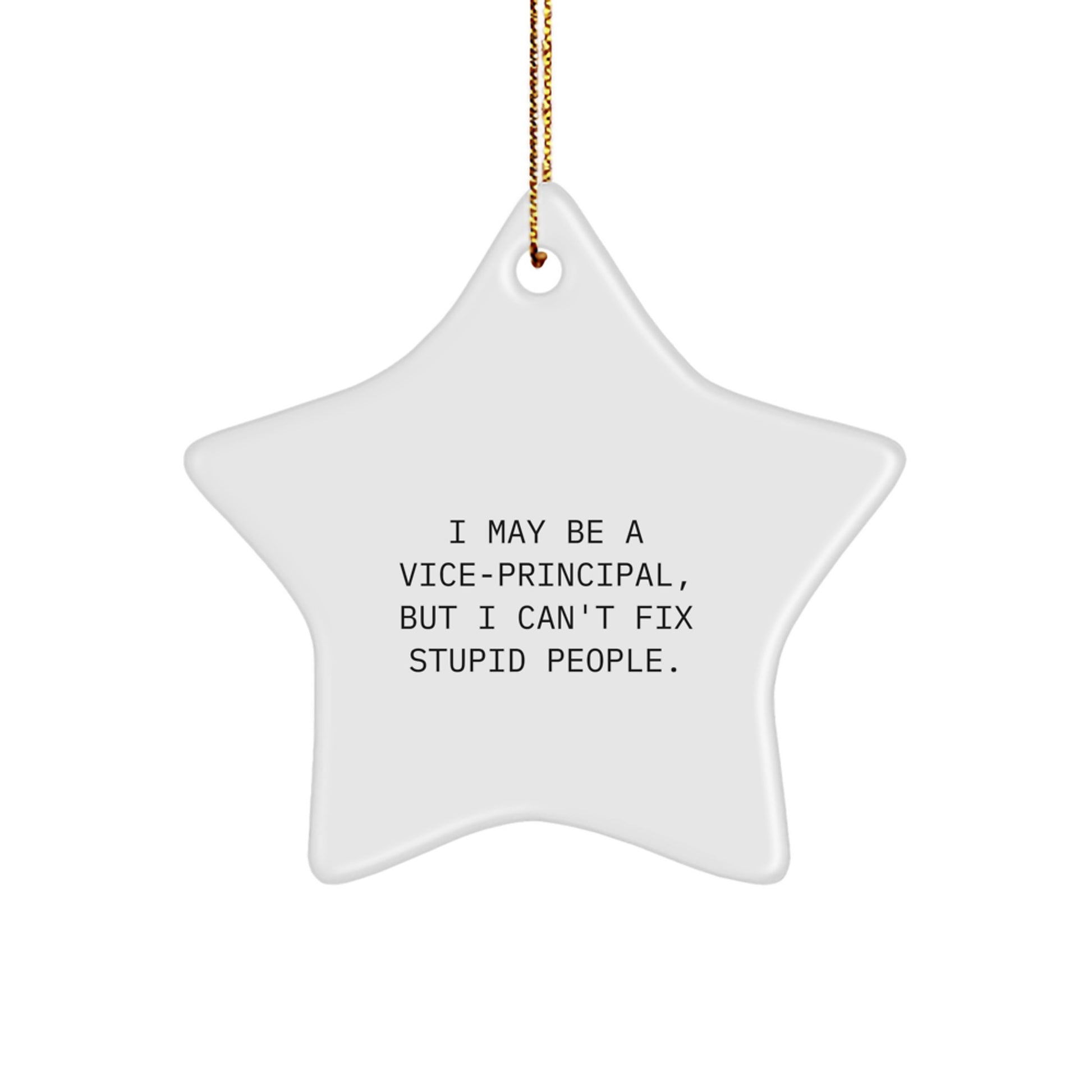 Funny Vice-principal Gift, I May Be A Vice-principal, But I Can't Fix Stupid People. Christmas Unique Star Ornament, Vice-principal Star Decoration - Image 1