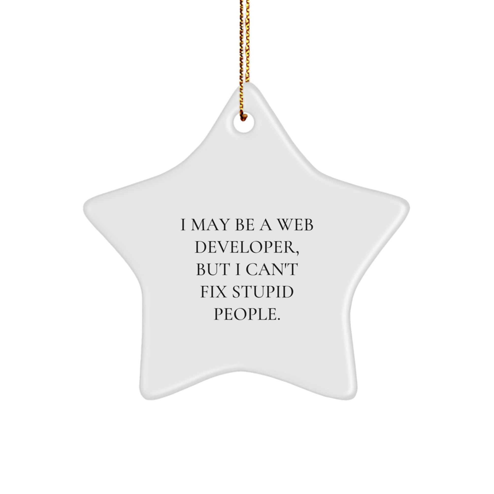 Witty Web Developer Star Ornament for Friends Novelty Christmas Unique Gift - Image 1