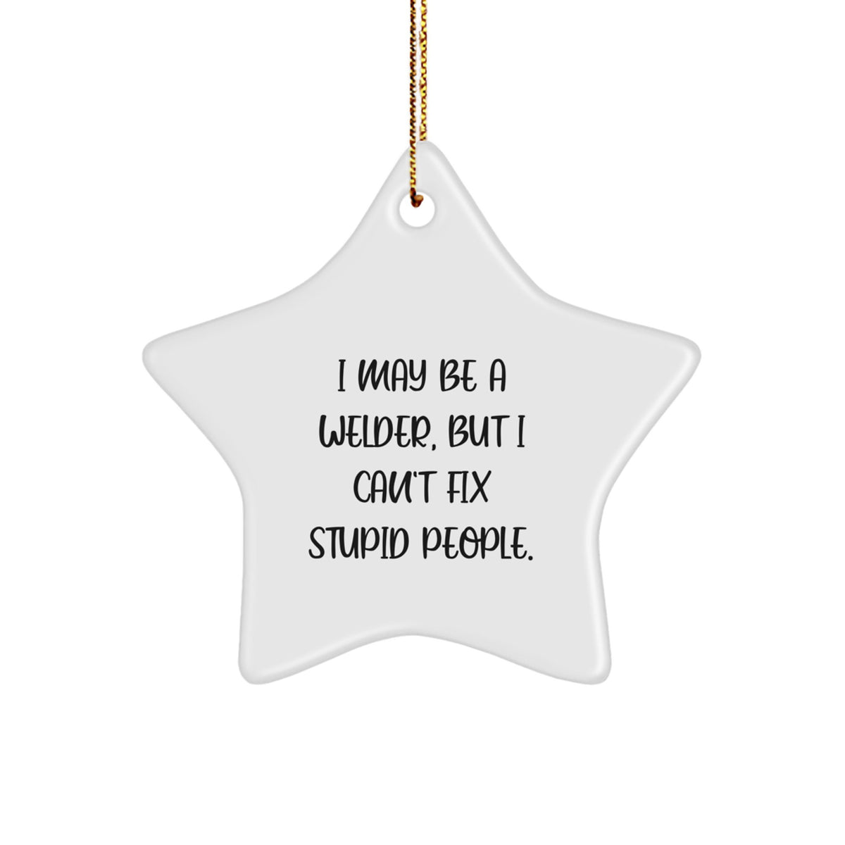 Welder Star Christmas Ornament Bright Idea Gift for Coworkers - Image 1
