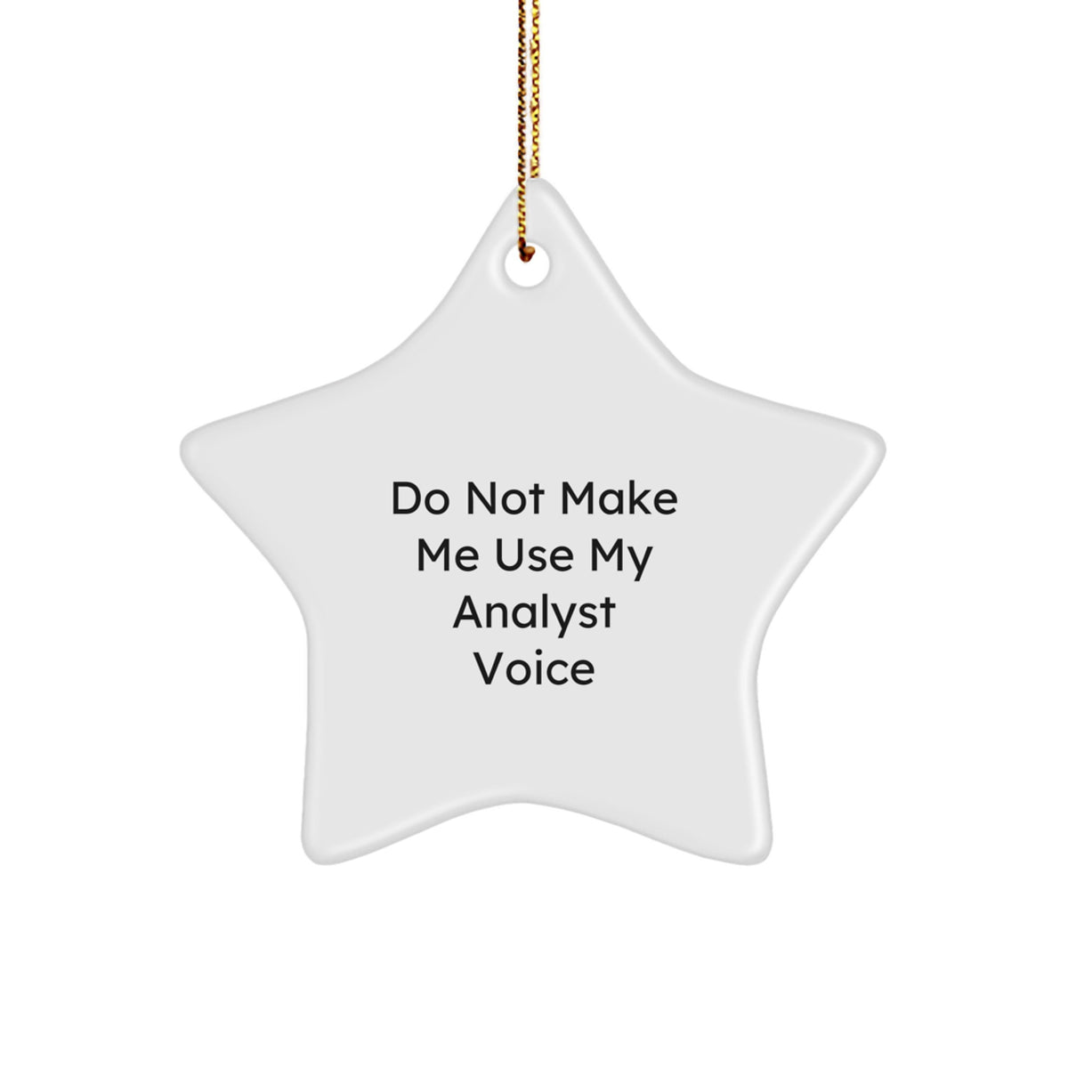 Christmas Gift for Her Analyst Star Ornament Present - Image 1