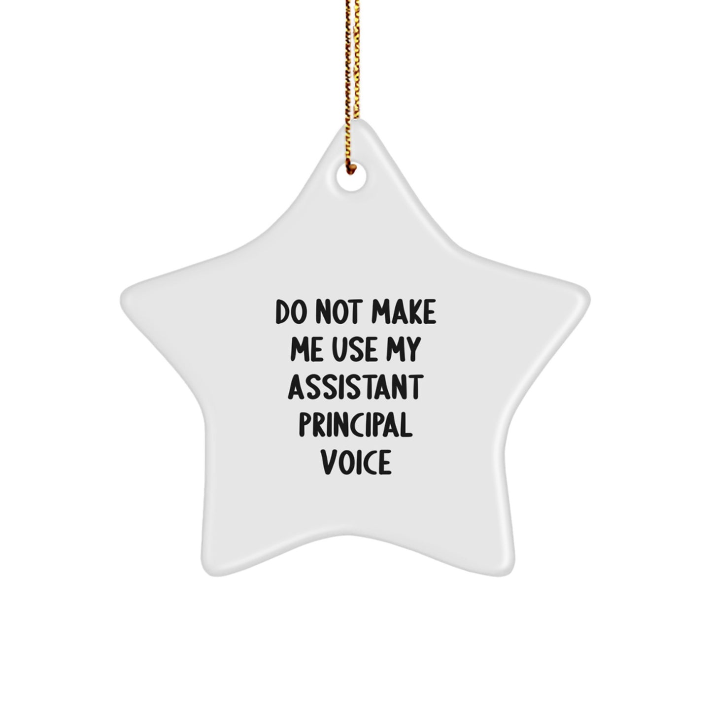 Assistant Principal Star Ornament Keepsake for Him Gift - Do Not Make Me - Image 1