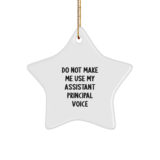 Assistant Principal Star Ornament Keepsake for Him Gift - Do Not Make Me - Image 1