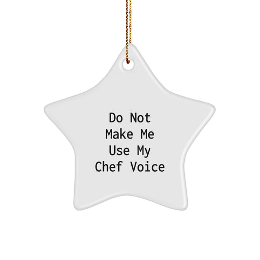 Funny Chef Star Ornament Gifts from Women to Men for Christmas Unique Decorations - Image 1