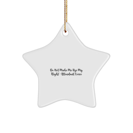 Christmas Gift Flight Attendant Star Ornament - A Playful Reminder - Image 1