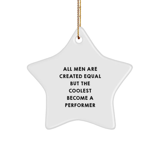 Christmas Unique Gift for Her Performer Star Ornament Present Bright - Image 1