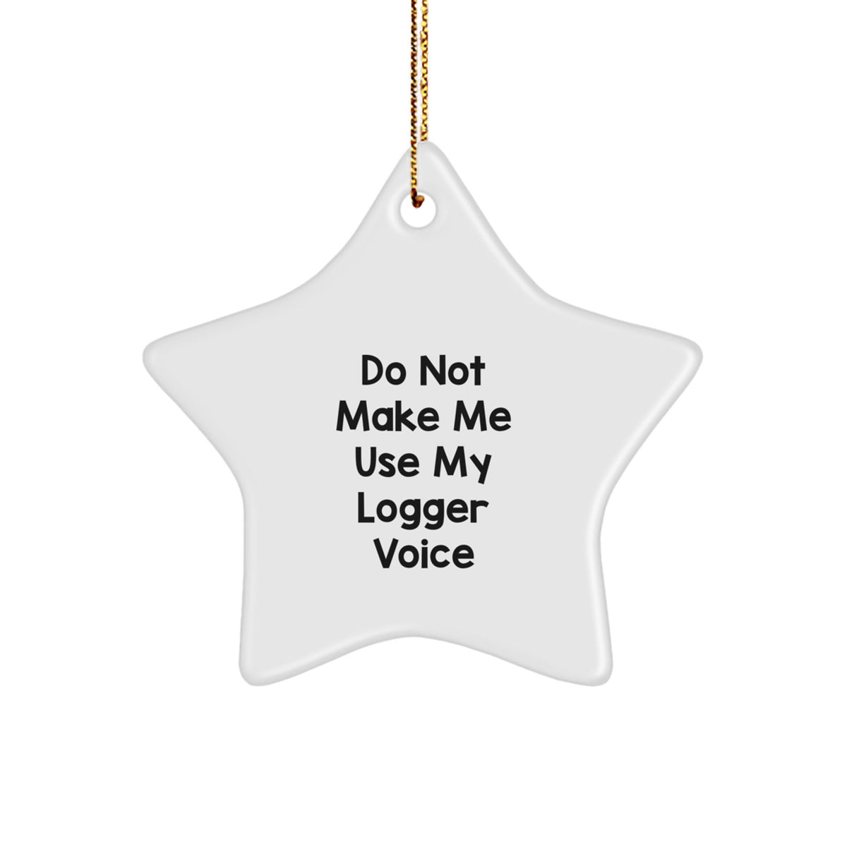 Logger Star Ornament for Family Treasure Christmas Gift - Image 1