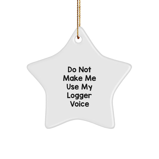 Logger Star Ornament for Family Treasure Christmas Gift - Image 1