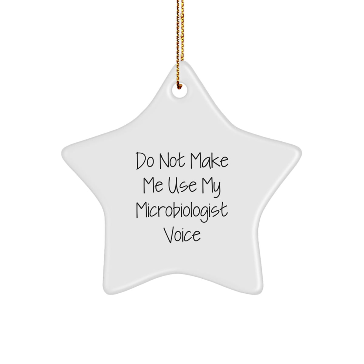 Christmas Gift for Teens Surprise Microbiologist Star Ornament - Image 1