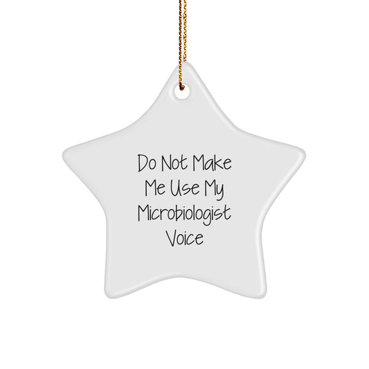 Christmas Gift for Teens Surprise Microbiologist Star Ornament - Image 1
