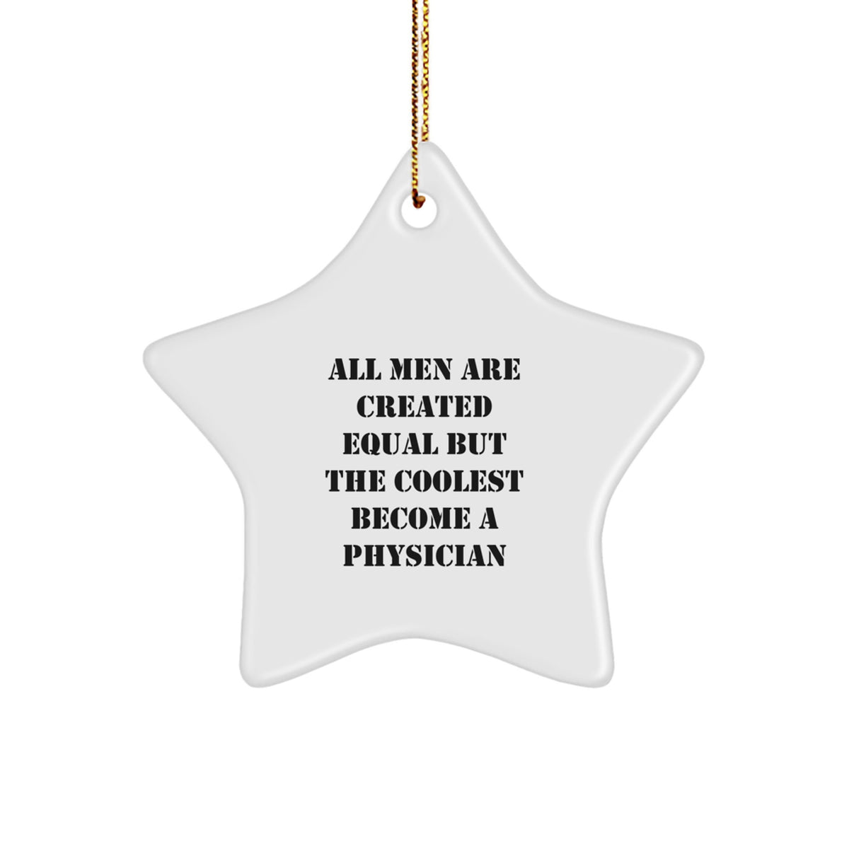Physician Keepsake Christmas Ornament for Him Gift - Image 1
