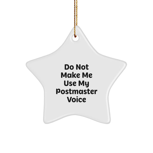 Witty Postmaster Star Ornament Keepsake for Friends Christmas Gift - Image 1