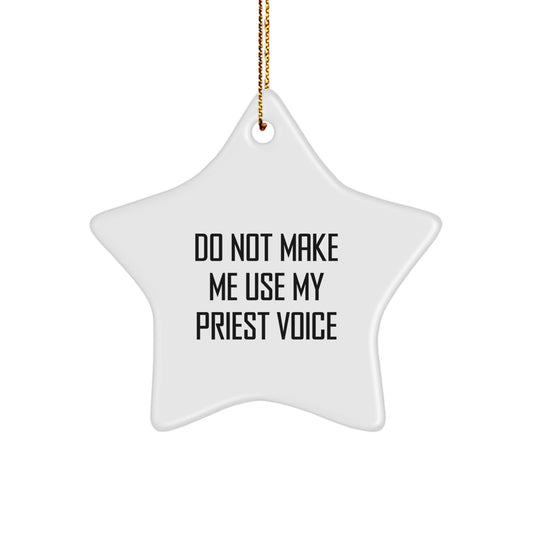 Priest Star Christmas Ornament Idea Gift for Coworkers - Image 1