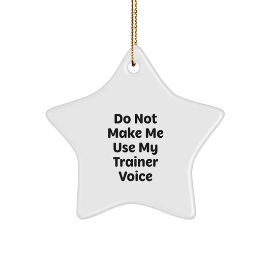 Christmas Gift Star Ornament for Her Trainer Present - Image 1