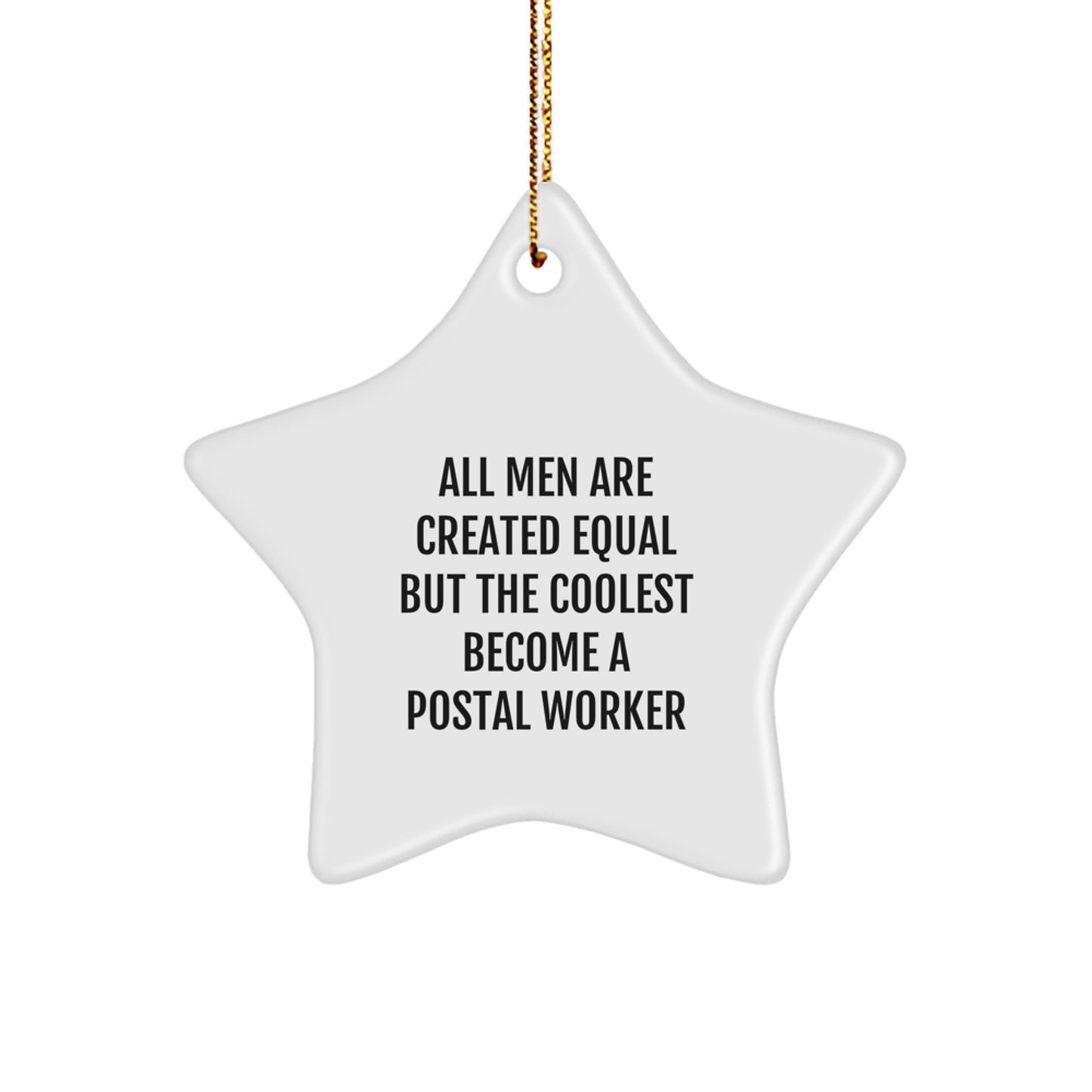 Funny Postal Worker Star Ornament Gifts from Friends for Christmas Unique Decorations - Image 1