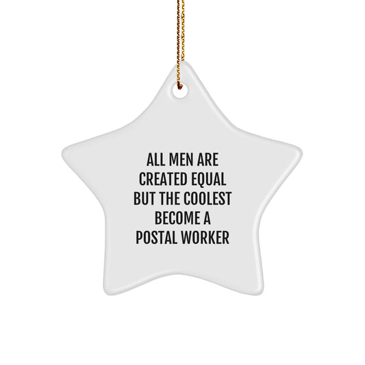 Funny Postal Worker Star Ornament Gifts from Friends for Christmas Unique Decorations - Image 1
