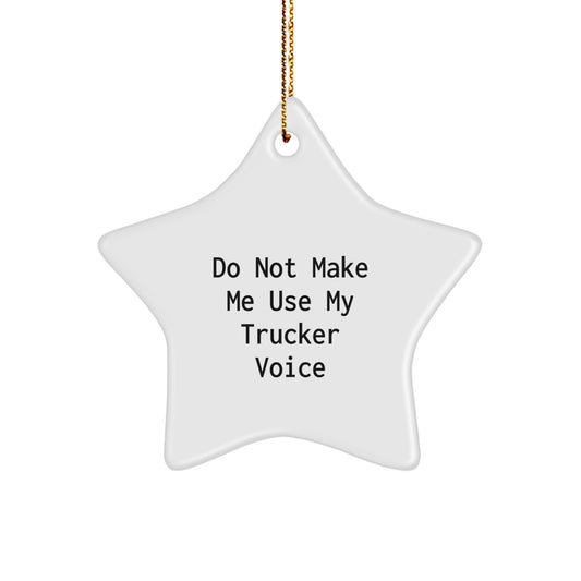 Christmas Gift for Her Trucker Star Ornament Present - Image 1