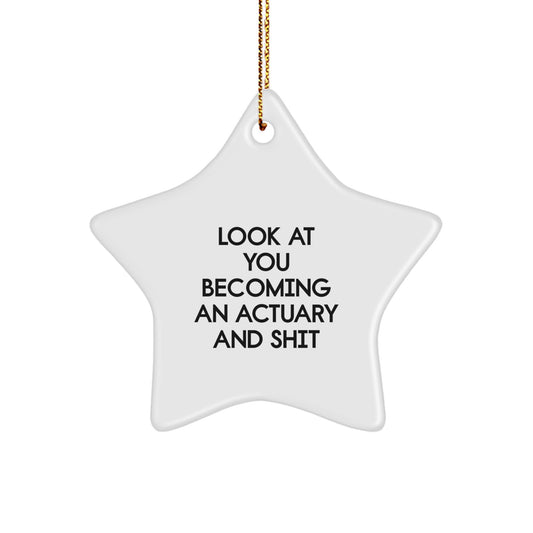 Christmas Gift for Teens Surprise Actuary Star Ornament - Image 1
