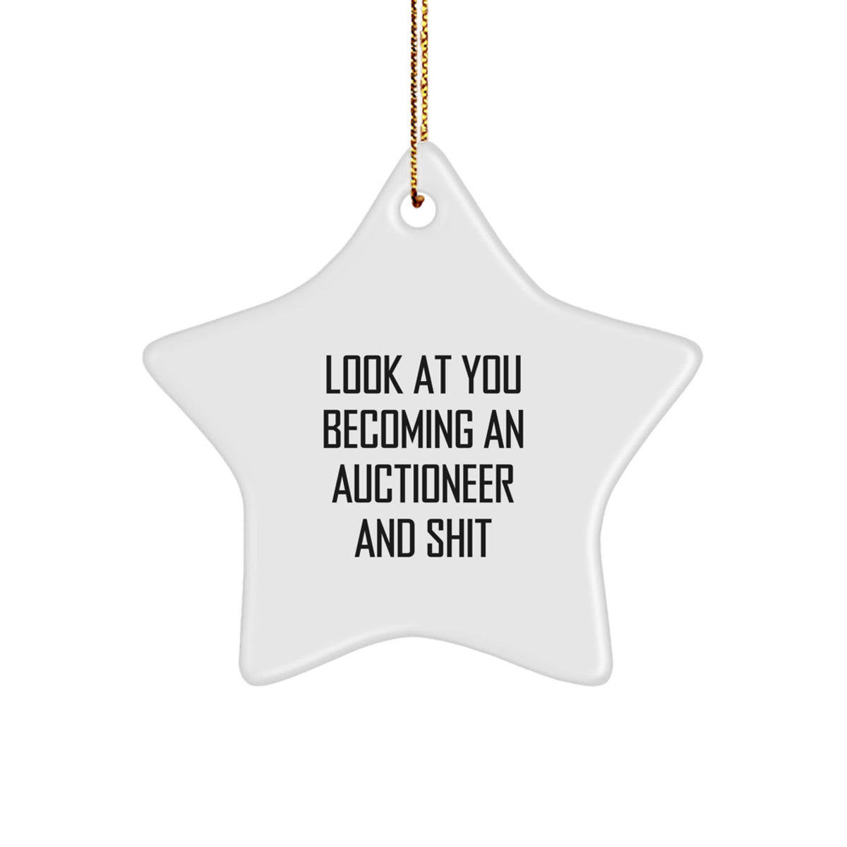Christmas Gift for Her Auctioneer Star Bright Ornament Present - Image 1