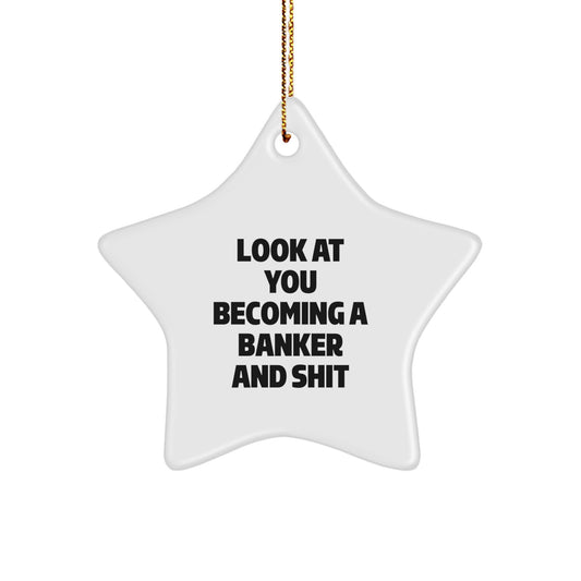 Banker Star Ornament Idea for Coworkers Christmas Gift - Image 1
