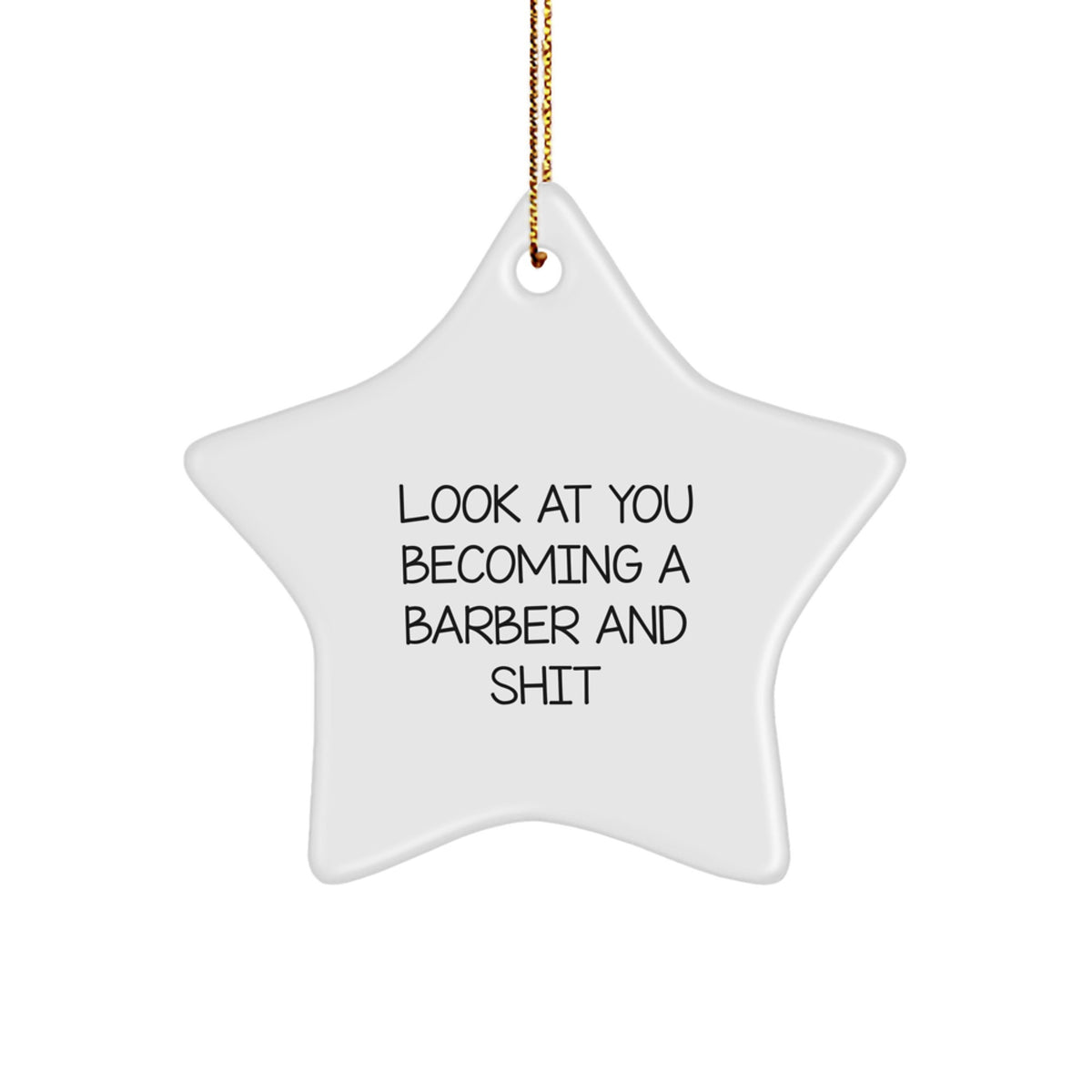 Sassy Barber Star Ornament for Friends Christmas Gift - Image 1