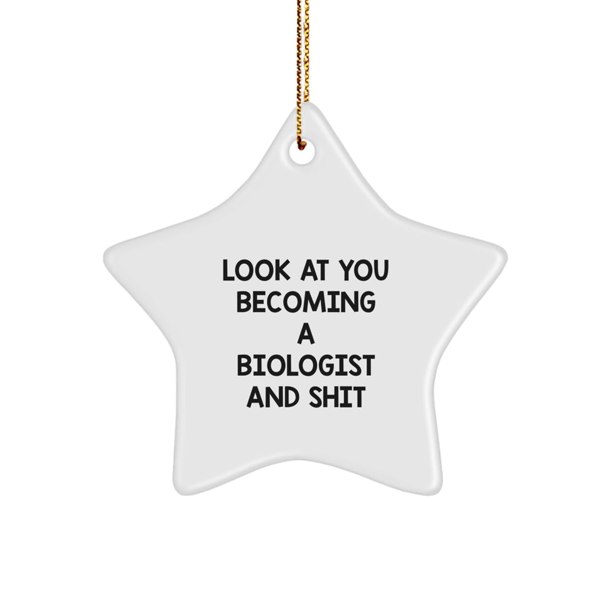 Christmas Gift for Roommates Biologist Collectible Star Ornament - Image 1