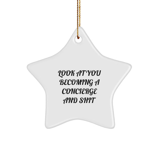 Concierge Star Ornament Idea for Coworkers Christmas Gift - Image 1