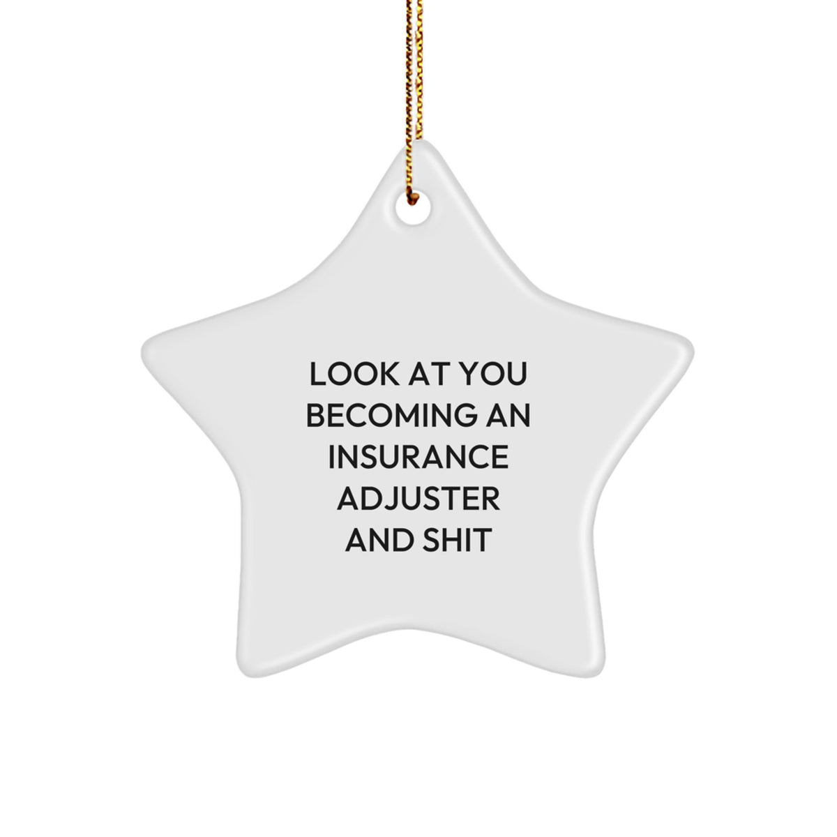 Witty Insurance Adjuster Star Ornament Christmas Gift for Friends - Image 1