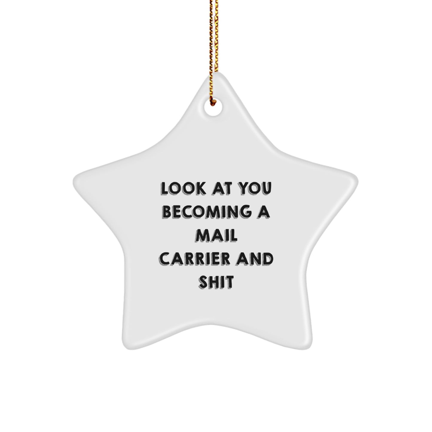 Funny Mail Carrier Gifts from Friends for Christmas Star Ornament, Star Ornament for Mail Carrier, Mail Carrier Gifts - Image 1