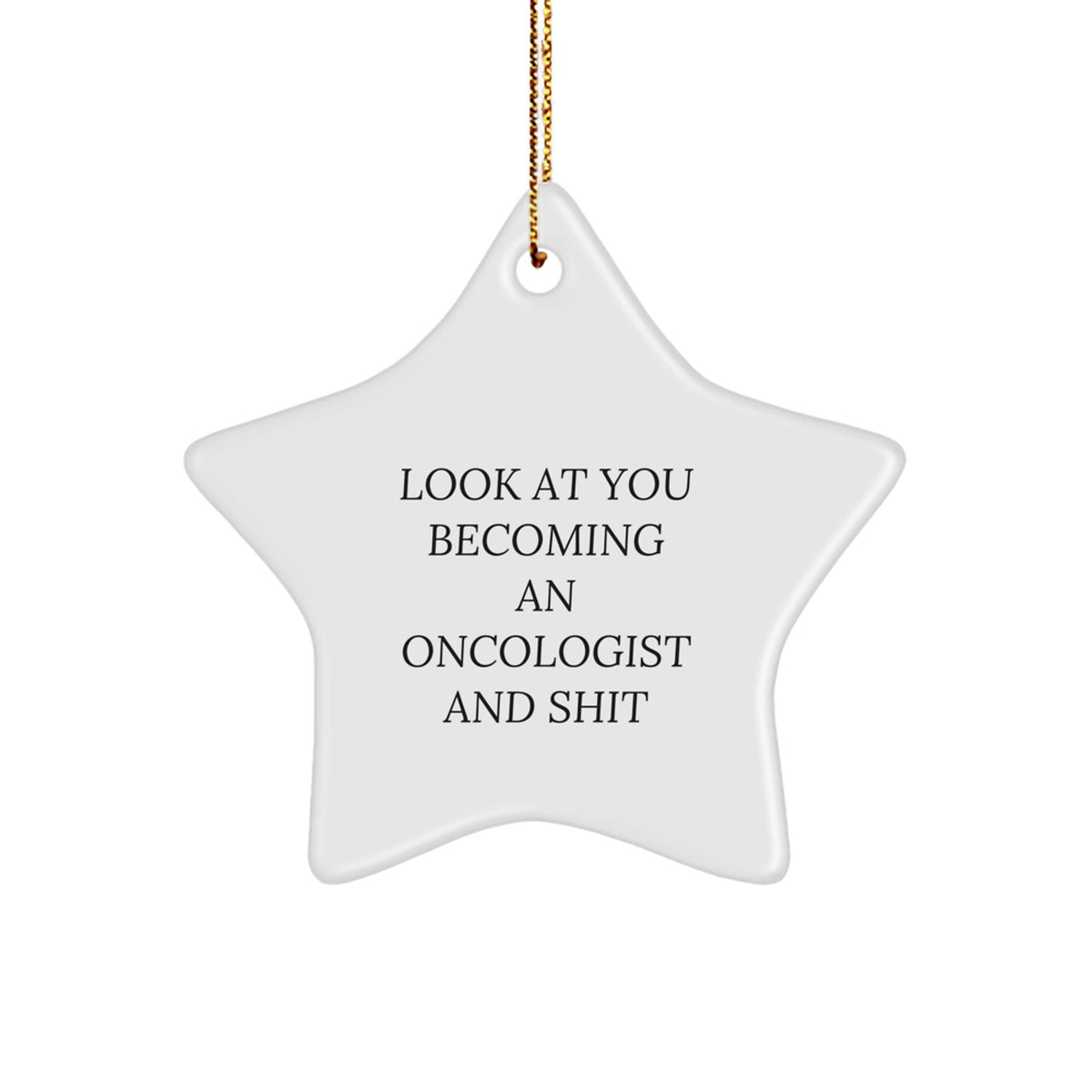 Christmas Holiday Gift Present for Her Oncologist Star Ornament - Image 1