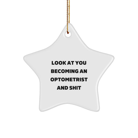 Funny Optometrist Gifts for Men, Women, Friends, Coworkers, Family - Star Ornament, Christmas Unique Gifts from Men, Women, Friends, Family - Image 1