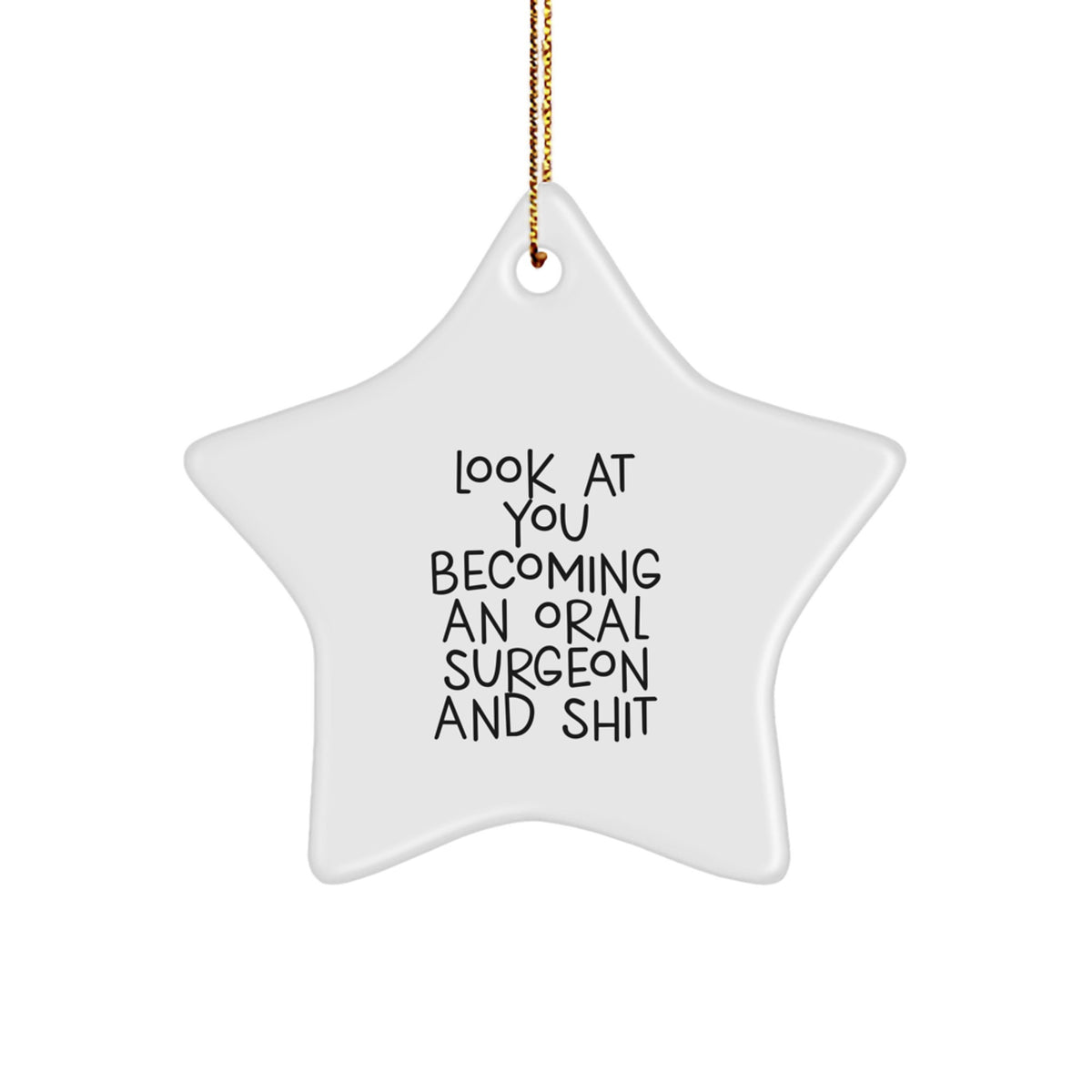Christmas Gift for Her Oral Surgeon Star Ornament Present - Image 1