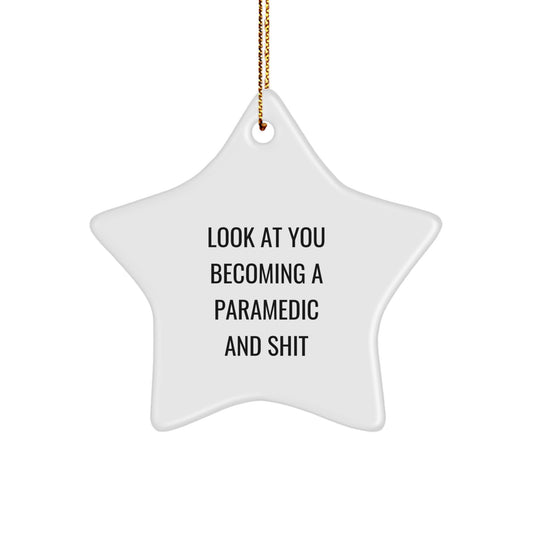 Funny Rescue Worker Christmas Unique Gifts from Men to Rescue Worker Friends - Star Ornament for Rescue Worker Enthusiasts - Image 1