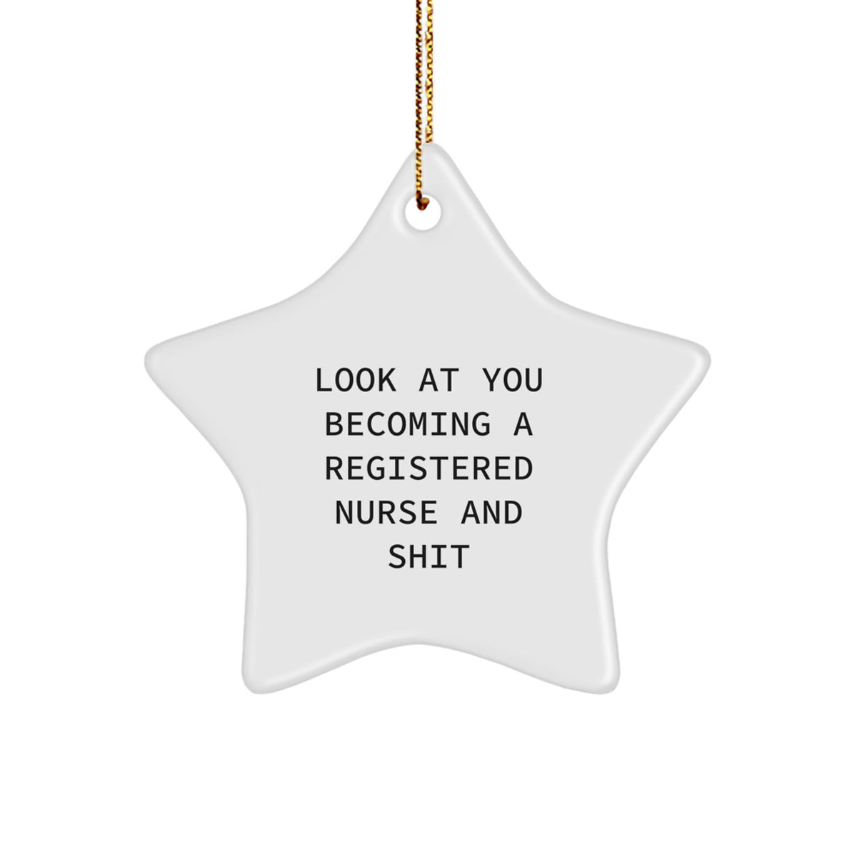 Christmas Gift for Her Registered Nurse Star Ornament Present - Image 1