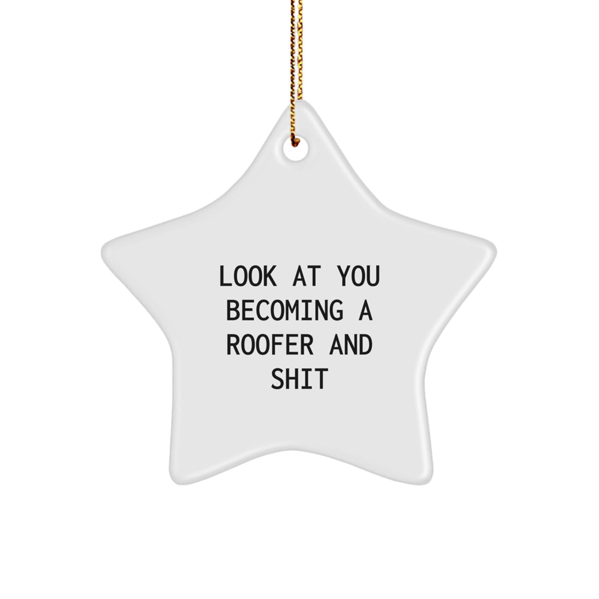 Christmas Gift for Her Roofer Star Ornament Present Bright Shine - Image 1