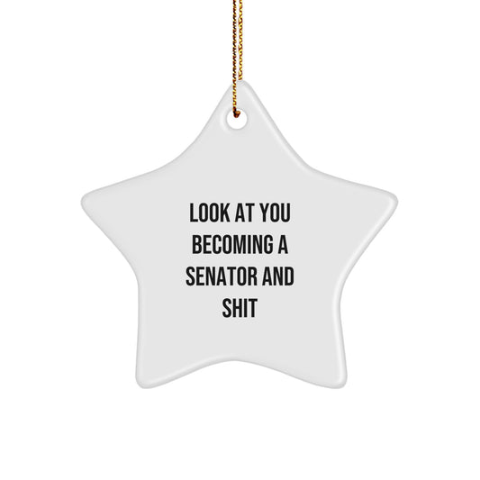 Senator Star Ornament Idea for Coworkers Office Christmas Gift - Image 1