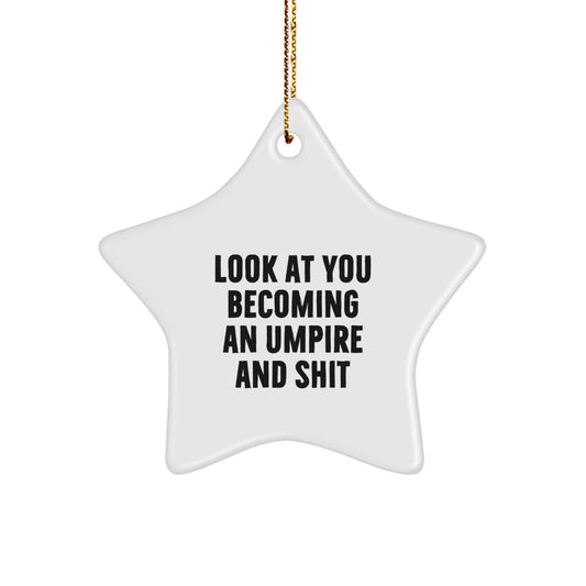 Umpire Star Ornament Christmas Gift for Coworkers Idea Surprise - Image 1